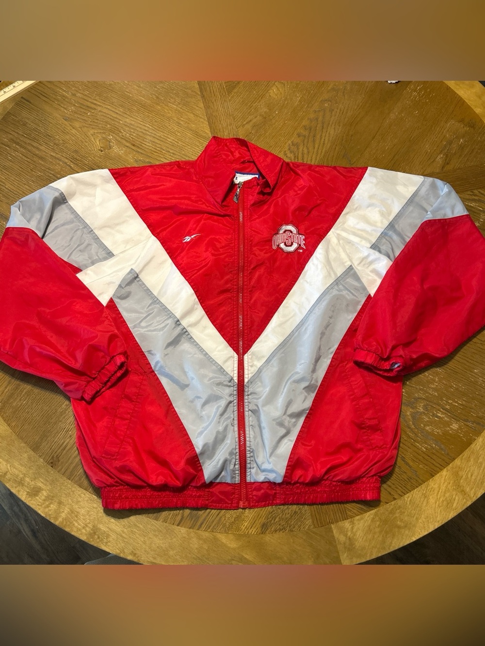 Vintage Ohio State Buckeyes Jacket Mens XL Reebok Full Zip Windbreaker